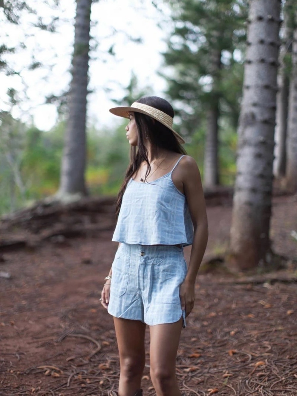 Paradise Now pikake palaka tank top + shorts set
